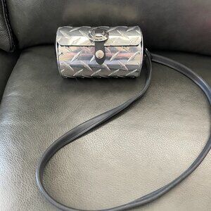 Harley Davidson Classic Silver Metal Over-the-Shoulder Purse